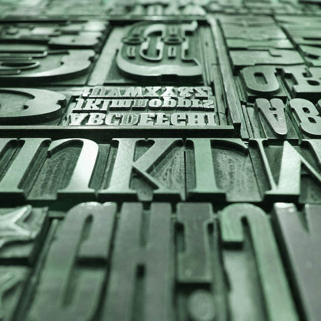 Alphabet Type Font Printing Plate Design green 1030849